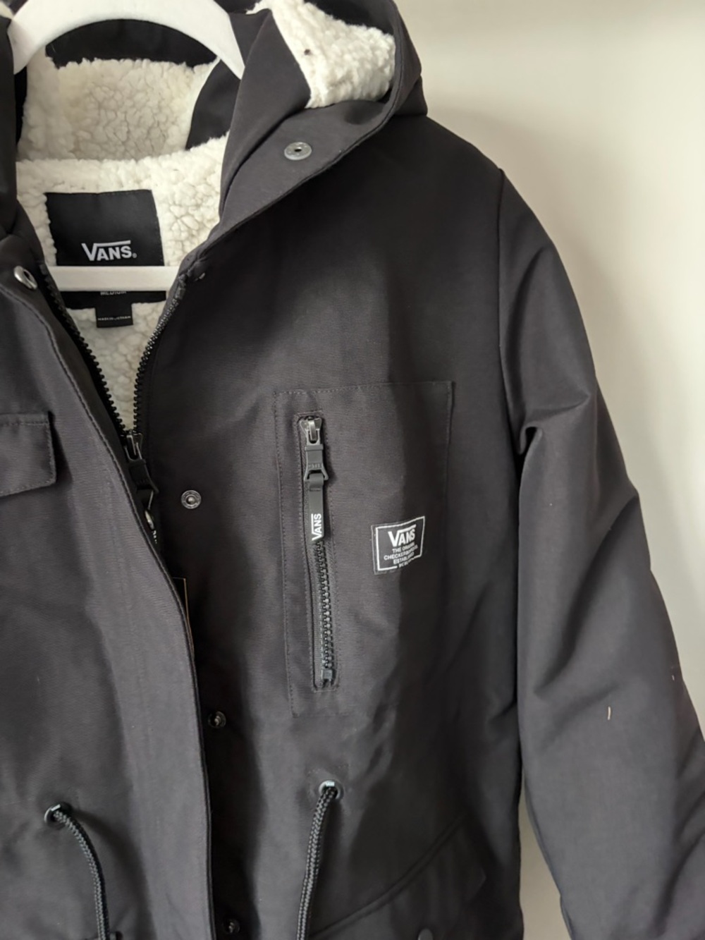 Vans Black Sherpa-Lined Ski Parka Jacket